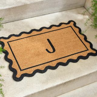 Monogram Doormat, black edges