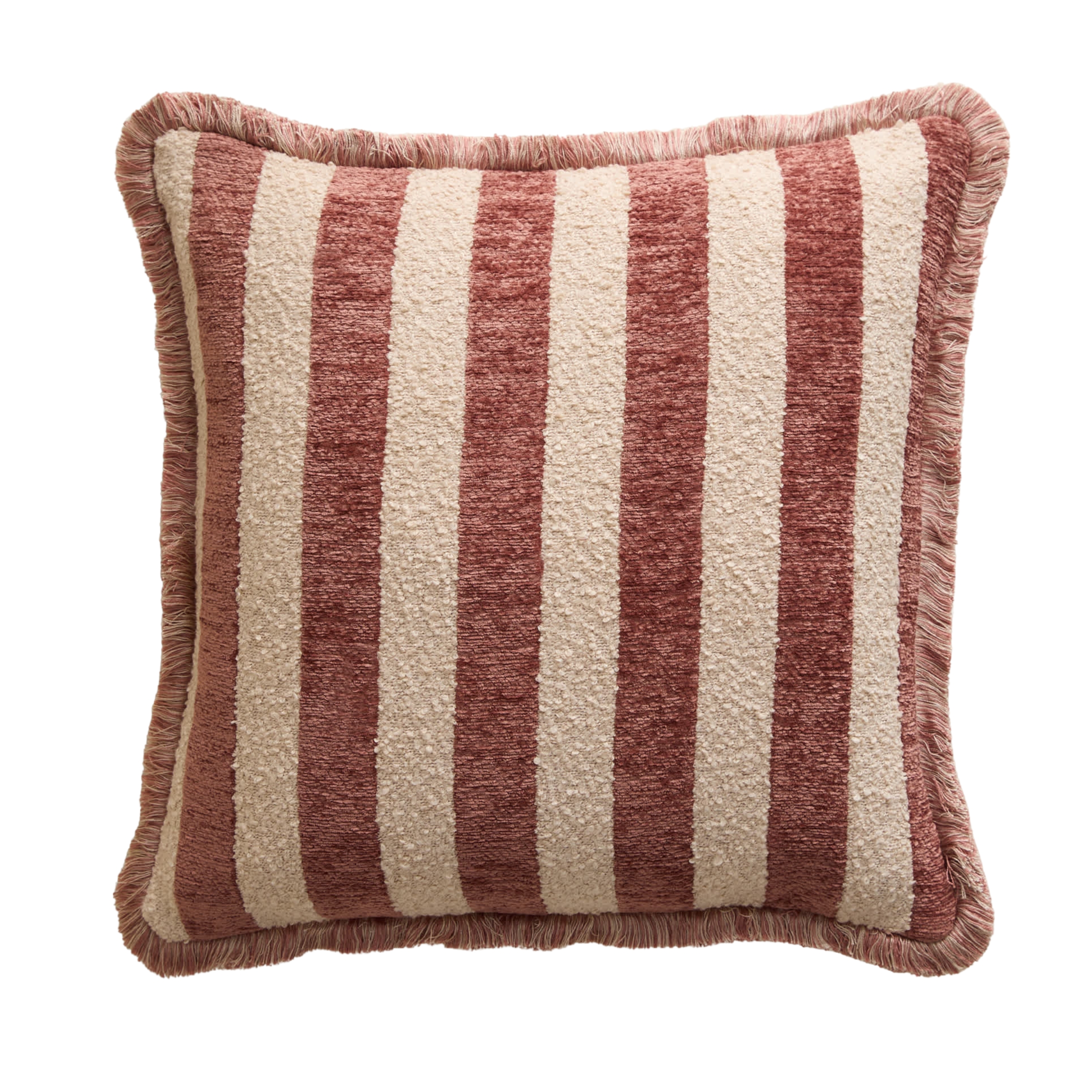 Marks &amp;amp; Spencers, Fringed Chenille Stripe Cushion Cover
