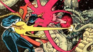 Doctor Strange battles Shuma-Gorath in Marvel Comics