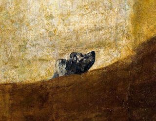 The Dog, about 1820/23, by Francisco Goya (1746–1828), Prado Museum, Madrid.