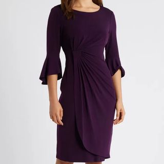 Connected Apparel Ruched Dress