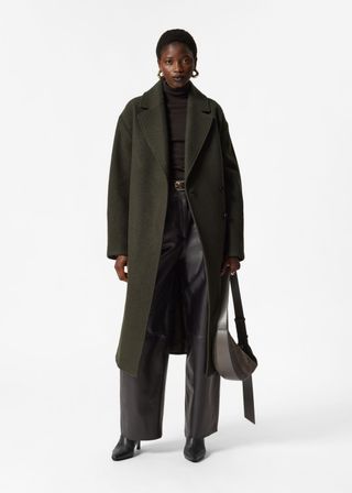 Voluminous Belted Wool Coat