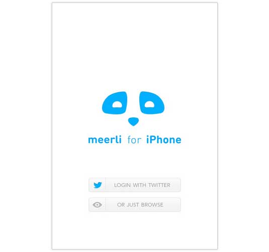 iPhone app designs: Meerli
