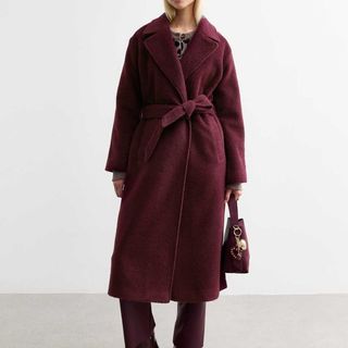 Burgundy long coat