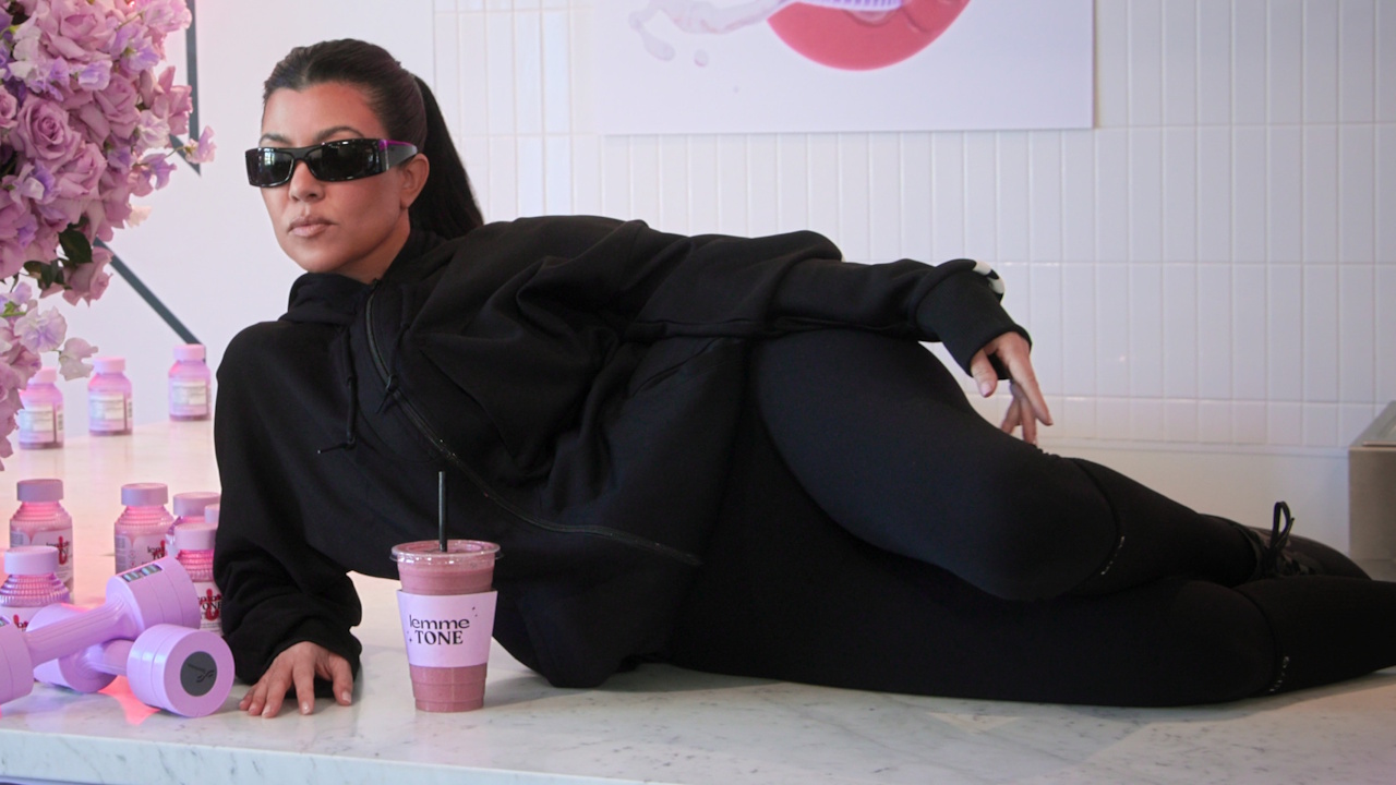 Kourtney Kardashian is shown on The Kardashians.