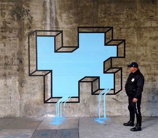 Geometric street art