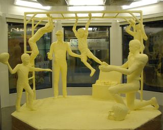 It blows our minds a little that this entire scene is made of butter!