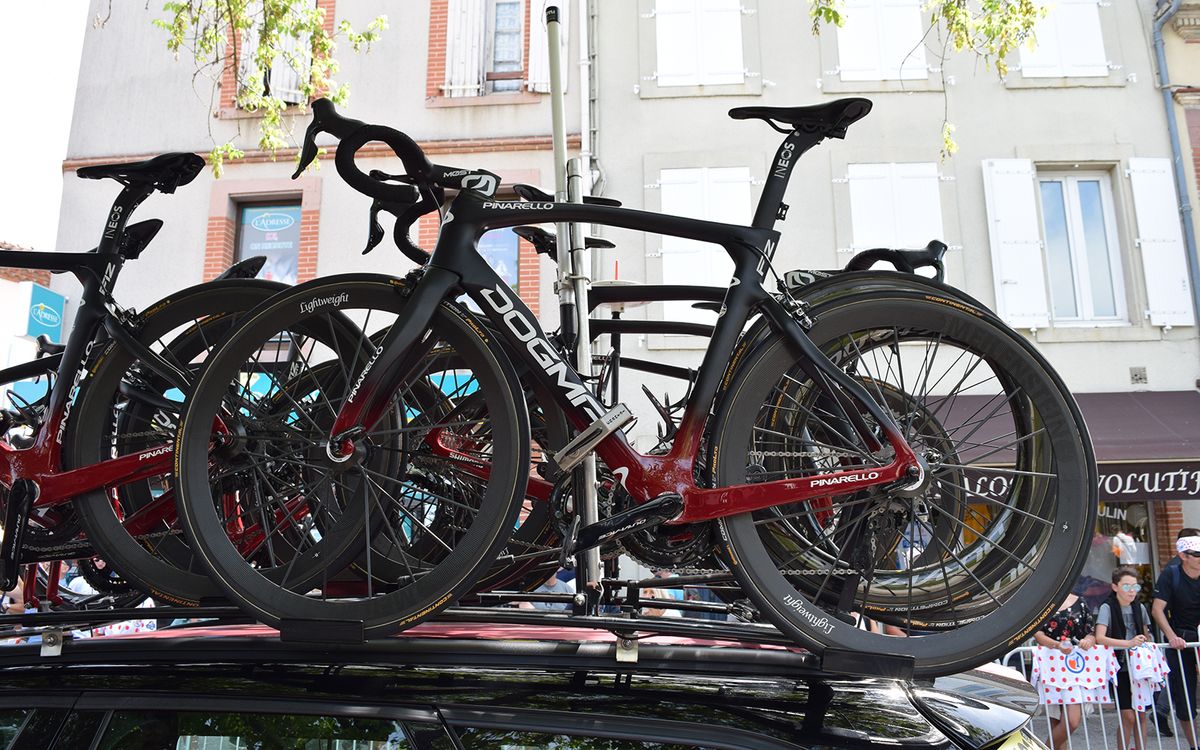 Team Ineos have been racing on Lightweight wheels at the race alongside their usual Shimano Dura-Ace R9100 series wheels