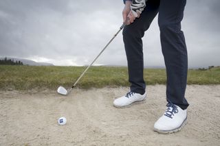 In the unlikely event of putting into a bunker, don't forget the stroke and distance option