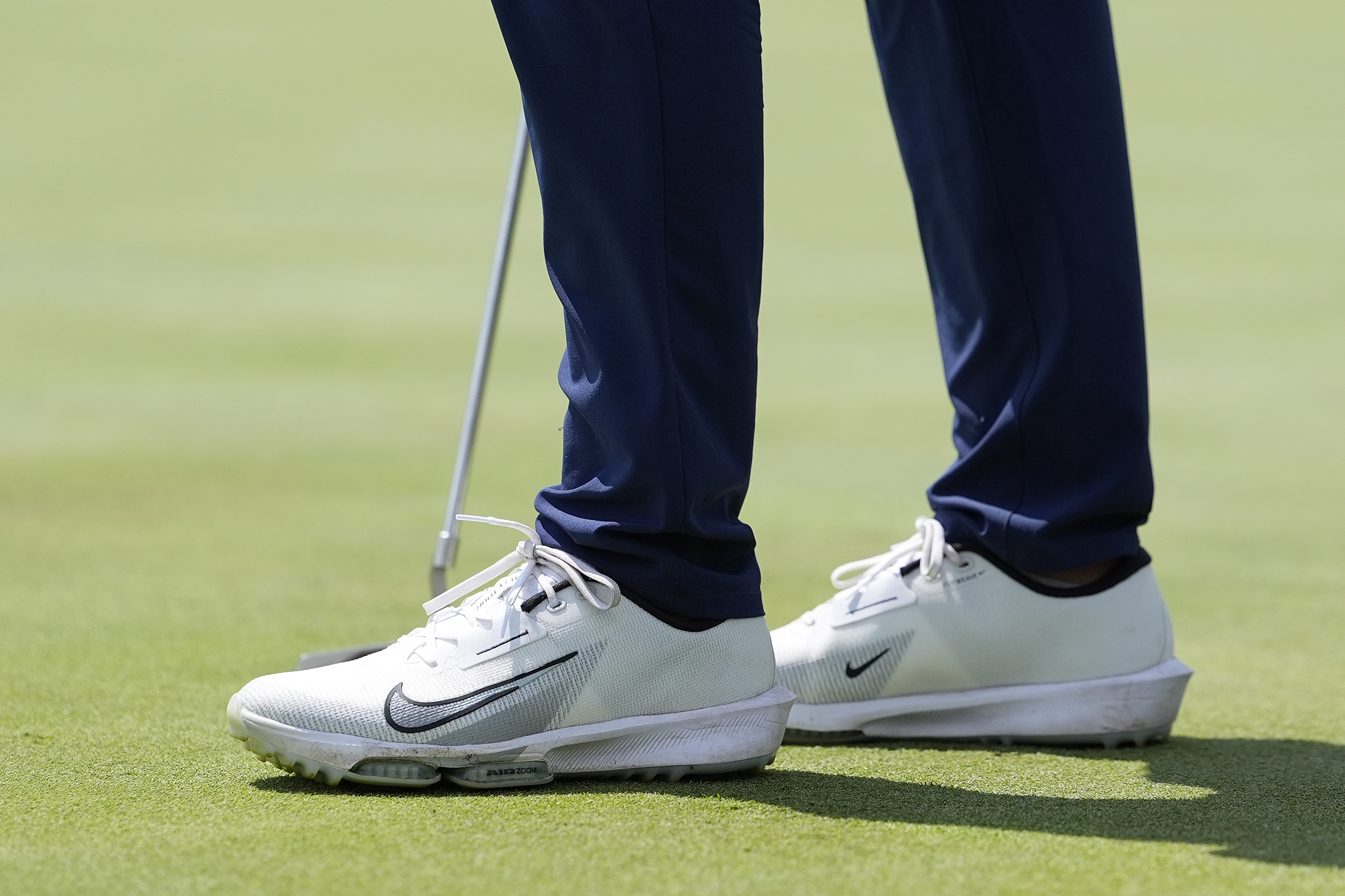 A close-up of the shoes worn by Brooks Koepka
