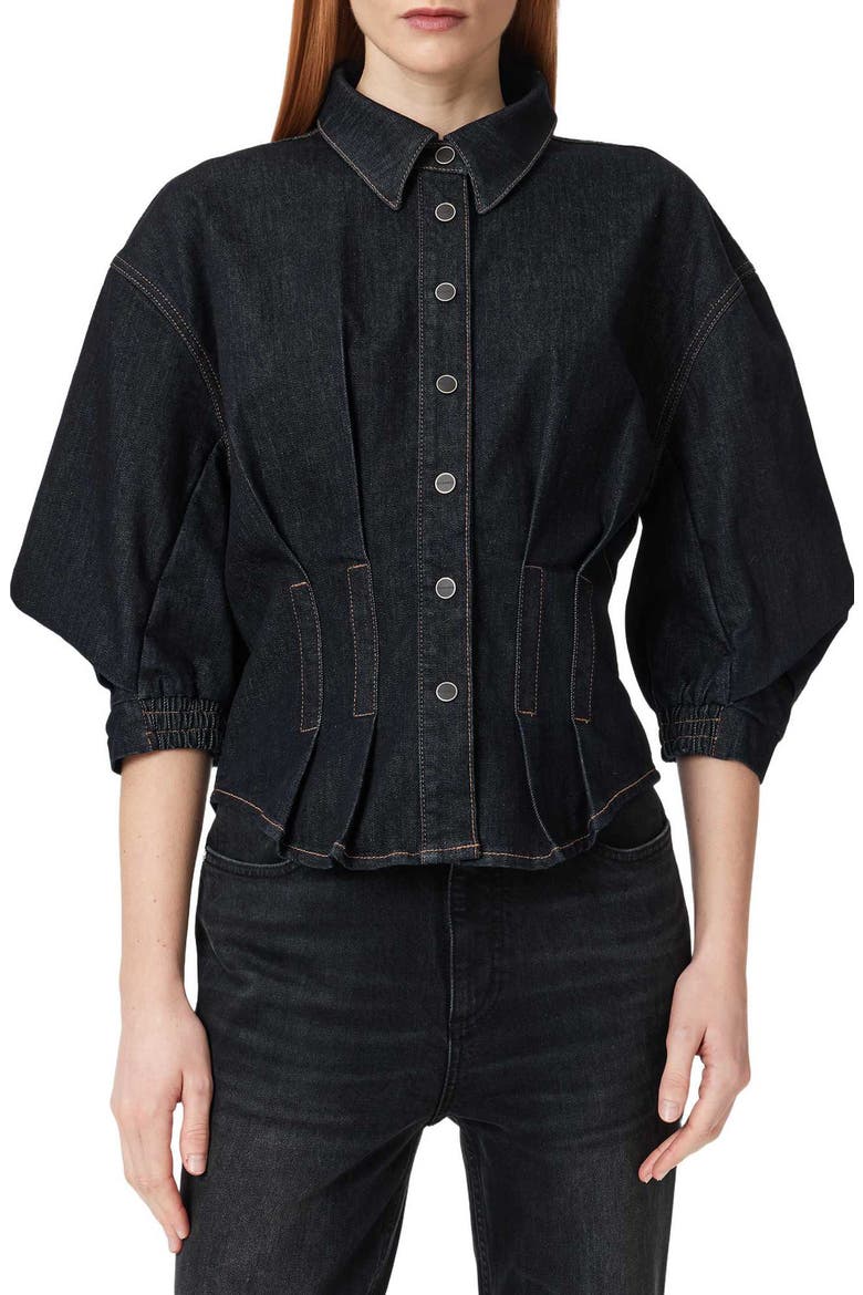 Nancy Cotton Blend Stretch Denim Shirt