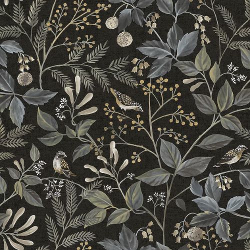 Chris Loves Julia x WallPops at Lowe's, Licorice Vinyl Ivy/Vines Peel and Stick Wallpaper