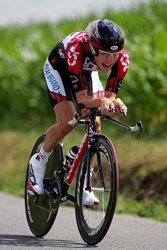 Dave Zabriskie (CSC) was a little slow today at 1'55" back.