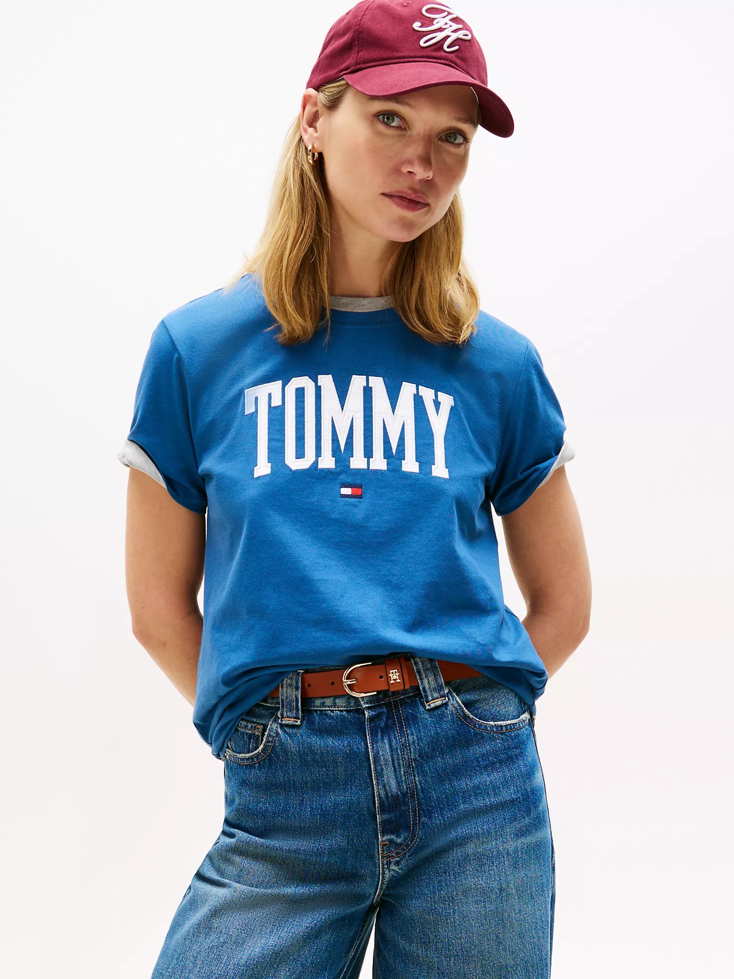 Tommy Logo Ringer T-Shirt