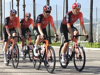 Ineos Grenadiers in training in Spain in the new kit