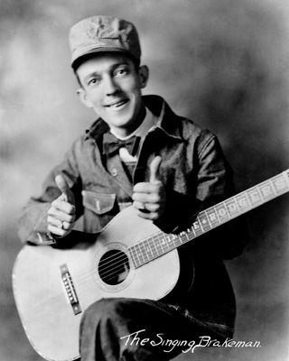 Jimmie Rodgers poses for a portrait as the Singing Brakeman circa 1930