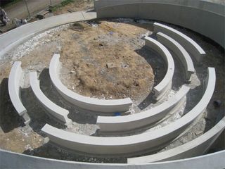 Under construction: the amphitheatre-like structure takes shape