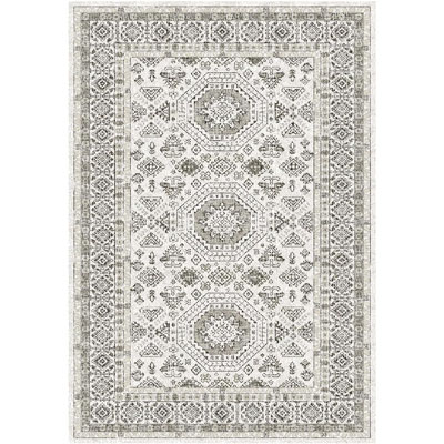 black and white patterned washable rug