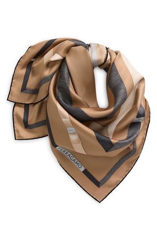 Varelle Trompe L'oeil Silk Foulard Scarf