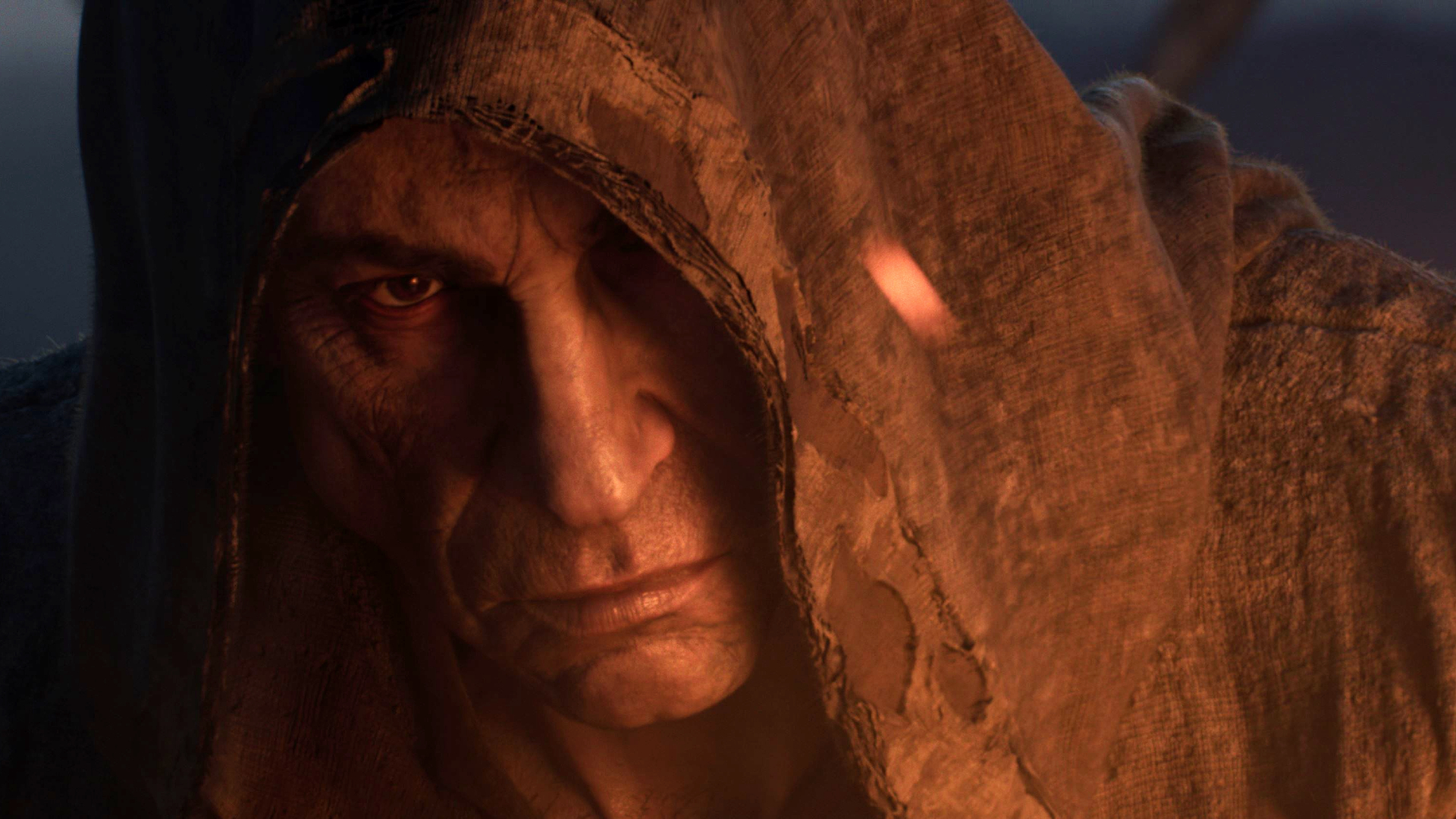 Diablo 2: Resurrected character in a hood
