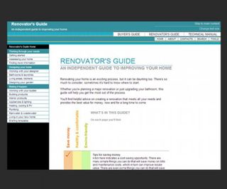 Screenshot of Home website