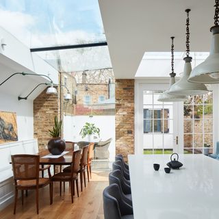 Kitchen extension with breakfast bar and French doors