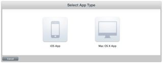 The screen within iTunes Connect when you're adding a new application