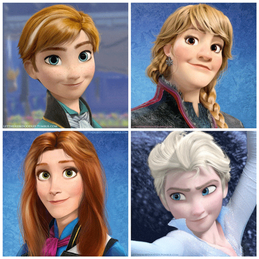 genderbent frozen characters