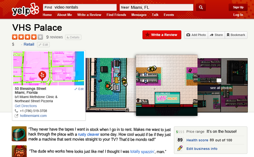 VHS Palace (Hotline Miami) by Dennis W. - 4/5 stars