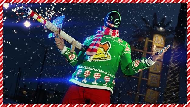 The GTA Online festive sweater.