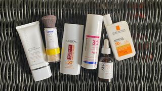 A selection of the facial sunscreens we tested for this guide