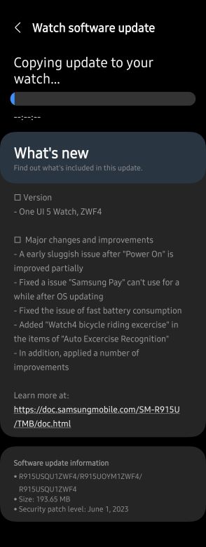 Samsung One UI 5 Watch Beta 2 Änderungsprotokoll