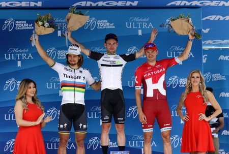 Peter Sagan, Mark Cavendish and Alexander Kristoff on the podium