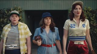 Abbi Jacobson and D'Arcy Carden in A League of Their Own