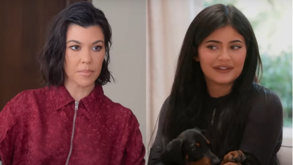 Kourtney Kardashian and Kylie Jenner on The Kardashians.