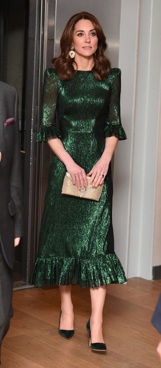 Catherine, Duchess of Cambridge drinks a Guinness at a reception hosted by the British Ambassador to Ireland Robin Barnett at the Guinness Storehouse’s Gravity Bar during day one of their visit to Ireland on March 03, 2020 in Dublin, Ireland.