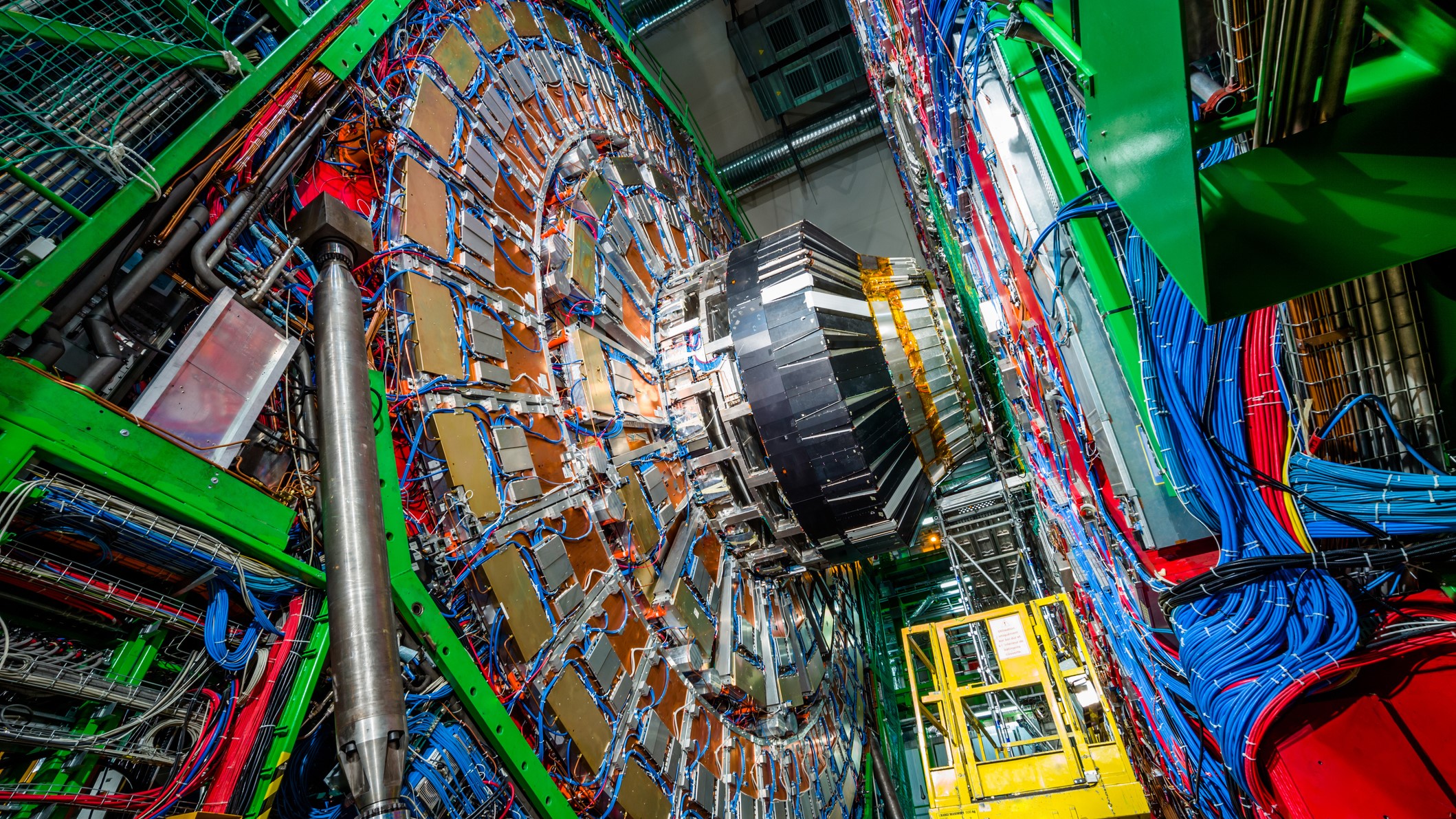 The Compact Muon Solenoid (CMS) pictured here can capture images of particles up to 40 million times per second.