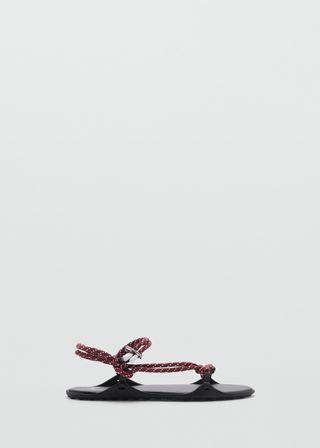 Combined Lace-Up Sandal