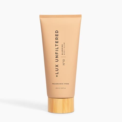 + Lux Unfiltered N°10 Blurring Body Glow Lotion - Instant Body Shimmer Lotion That Blurs Imperfections and Hydrates With Shea Butter, Squalane & Vitamin C - Vegan, Cruelty Free, Fragrance Free