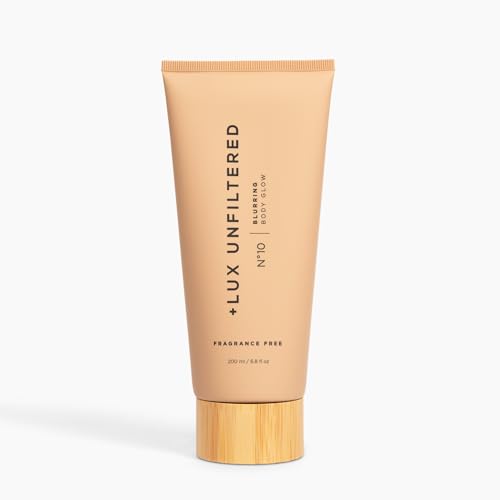 + Lux Unfiltered N°10 Blurring Body Glow Lotion - Instant Body Shimmer Lotion That Blurs Imperfections and Hydrates With Shea Butter, Squalane 
Vitamin C - Vegan, Cruelty Free, Fragrance Free