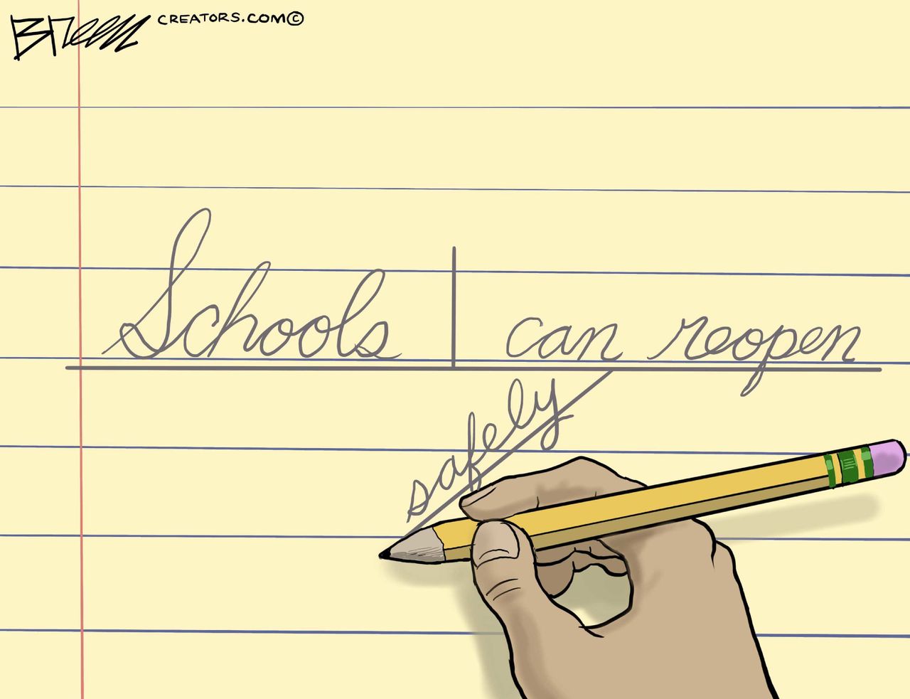 Editorial Cartoon U.S. schools covid&amp;amp;nbsp;