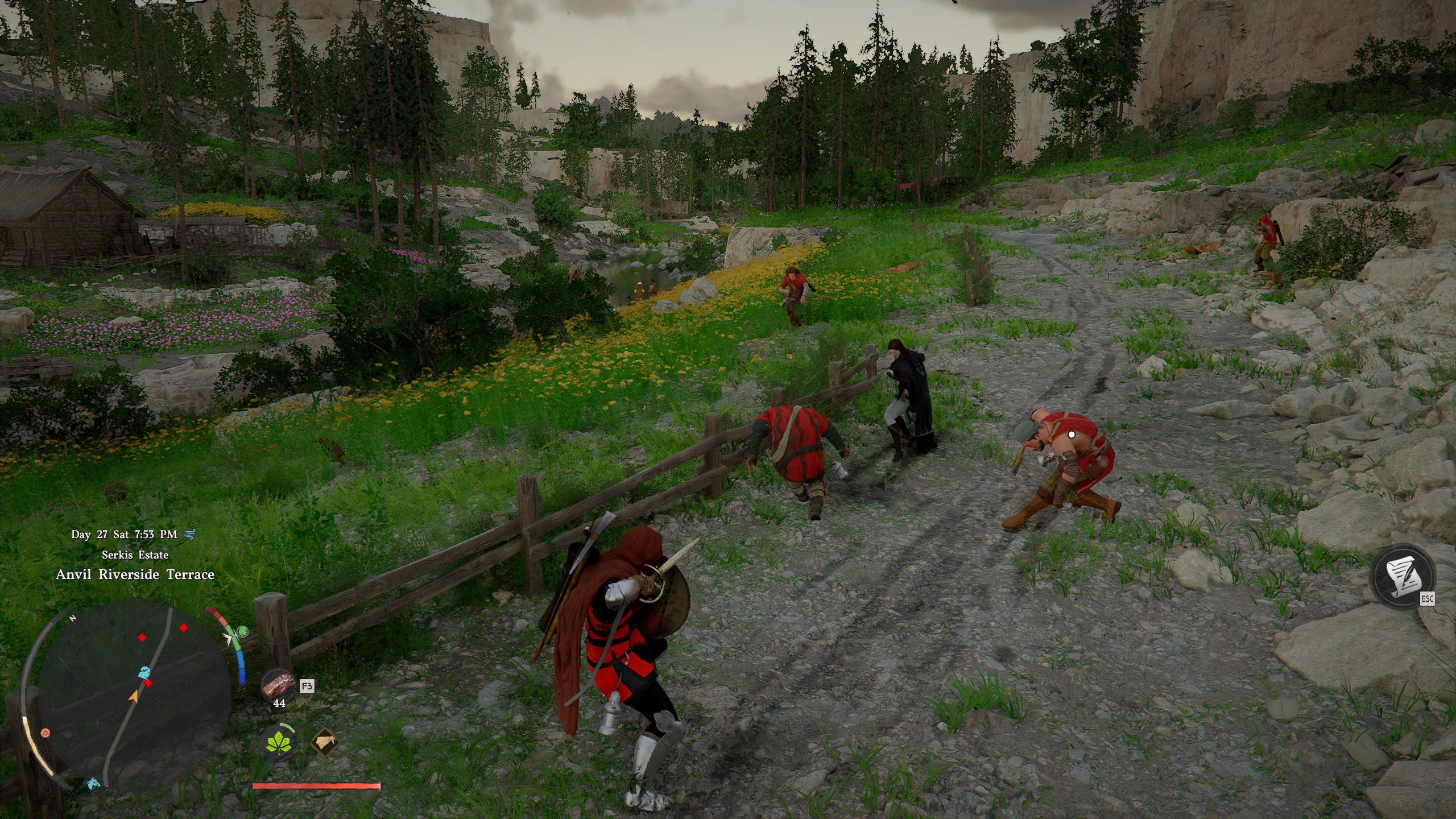 Crimson Desert characters - Damiane fighting