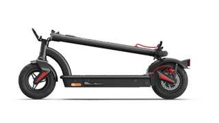 The Sharp EM-SK2 e-scooter, showing its dual rear brake