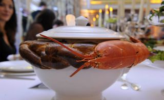 Shellfish bisque with infusion of cèpes