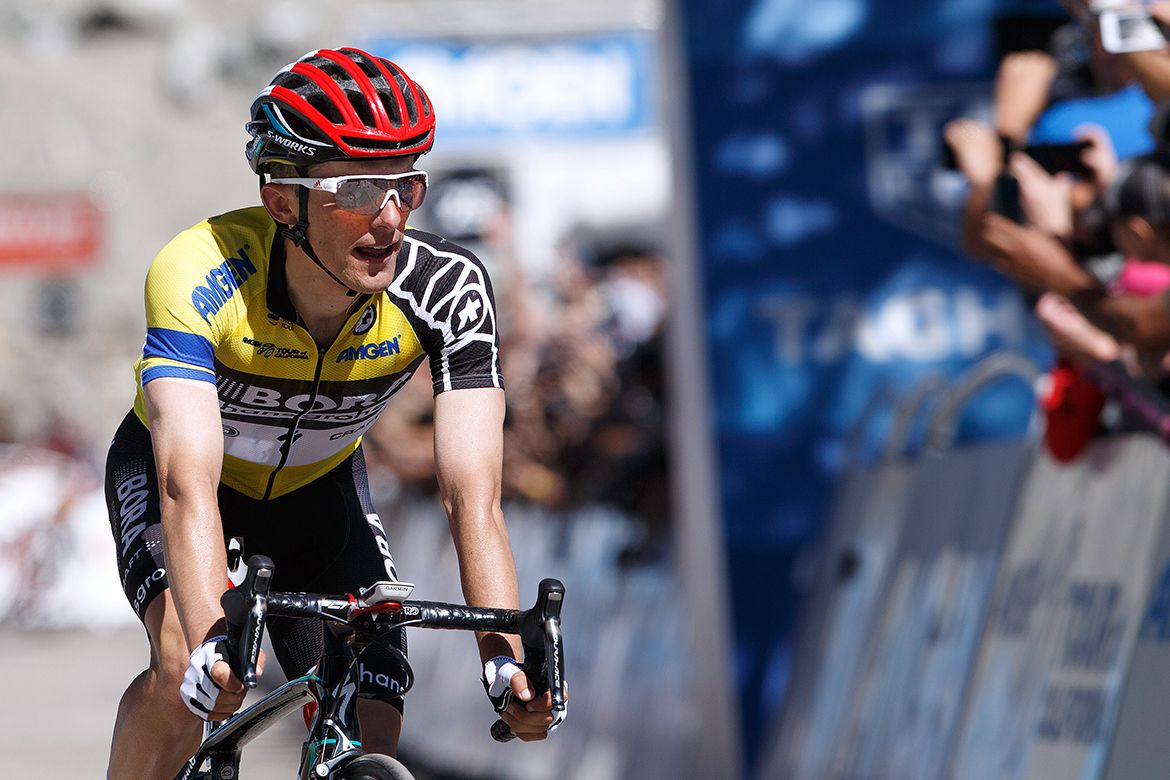 Race leader Rafa Majka holds onto the yellow jersey