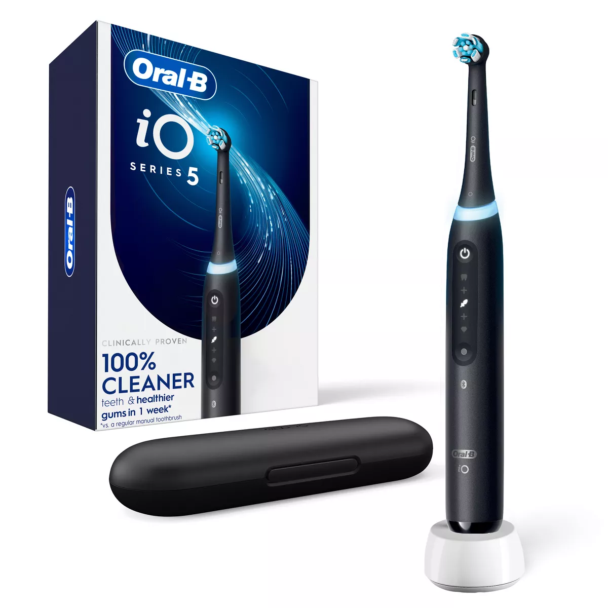 Oral-B Io5 Electric Toothbrush With Timer Multiple Brush Modes and Brush Head - Black