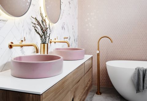 Bathroom Color Ideas We Love For 2021, What Color Light Is Best For Bathroom