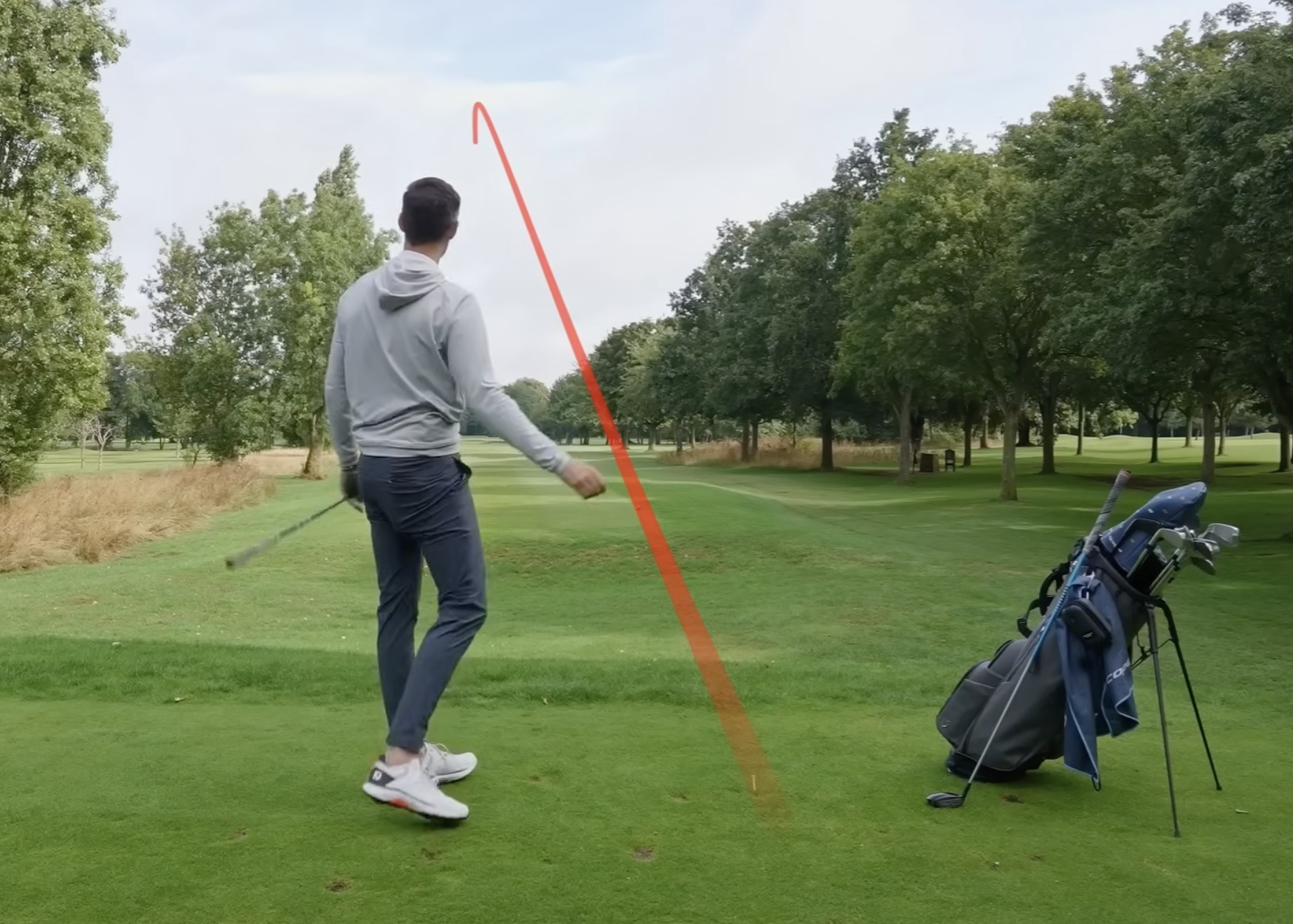 Frozen rope shot tracer in golf