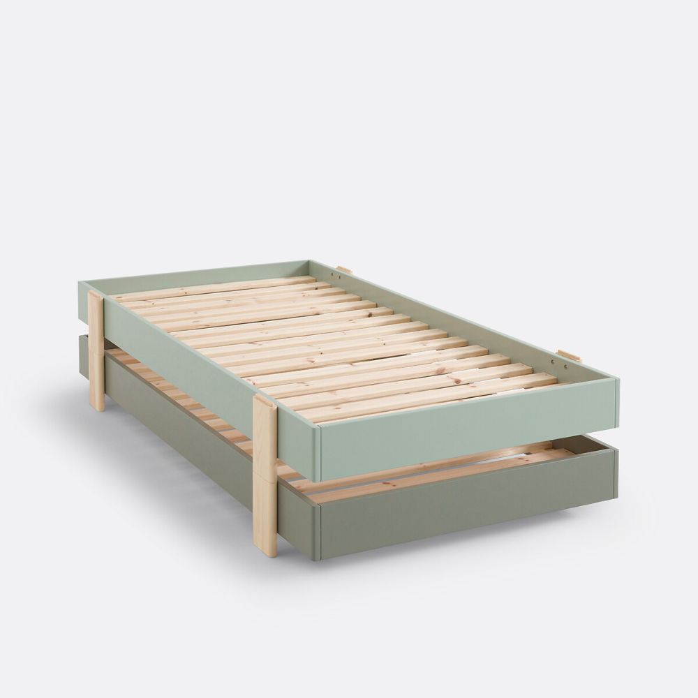 sage green stacking bed