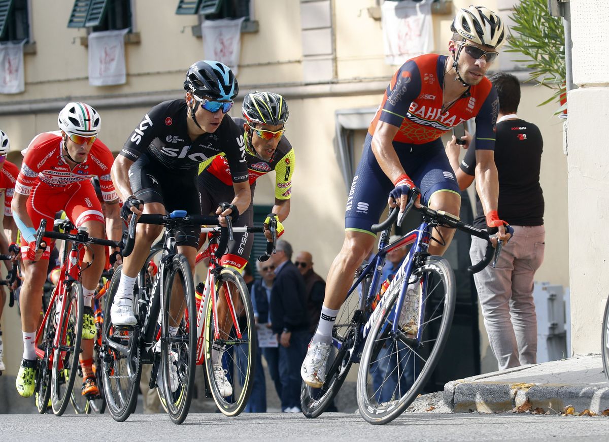 Giovanni Visconti (Bahrain-Merida) at the Coppa Sabatini.